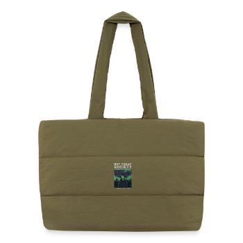 Not Today Society Phonk Music Aesthetic Edgy - Puffer Shopping Bag - safari green - Front