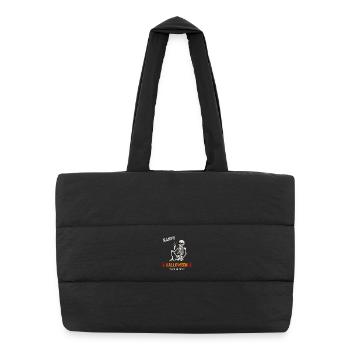 Odeur d’Halloween avec squelette - Sac shopping matelassé - noir - Devant