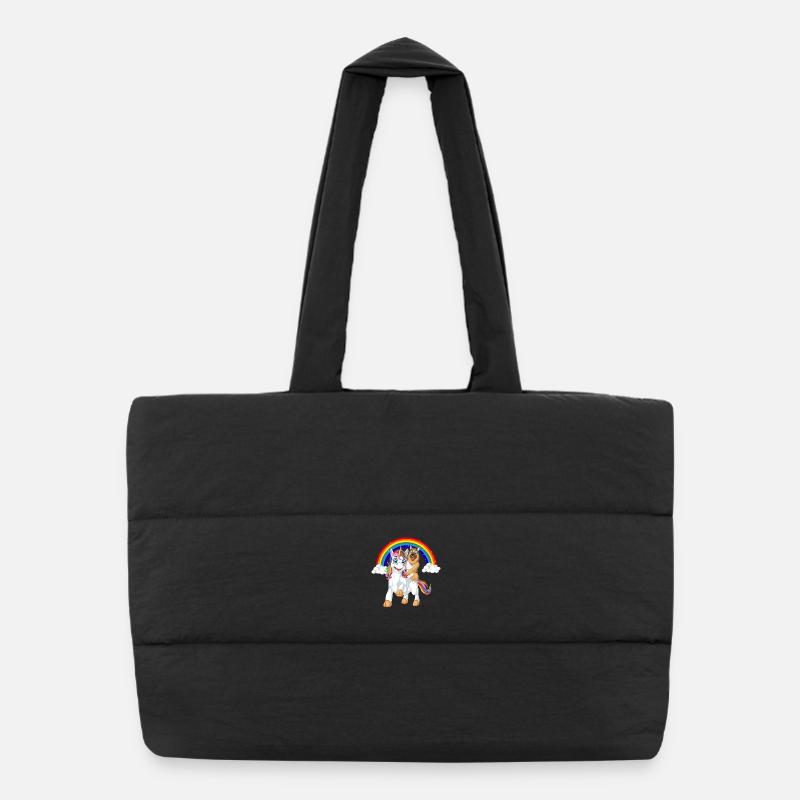 Berger Allemand Sur Licorne Sac shopping matelassé