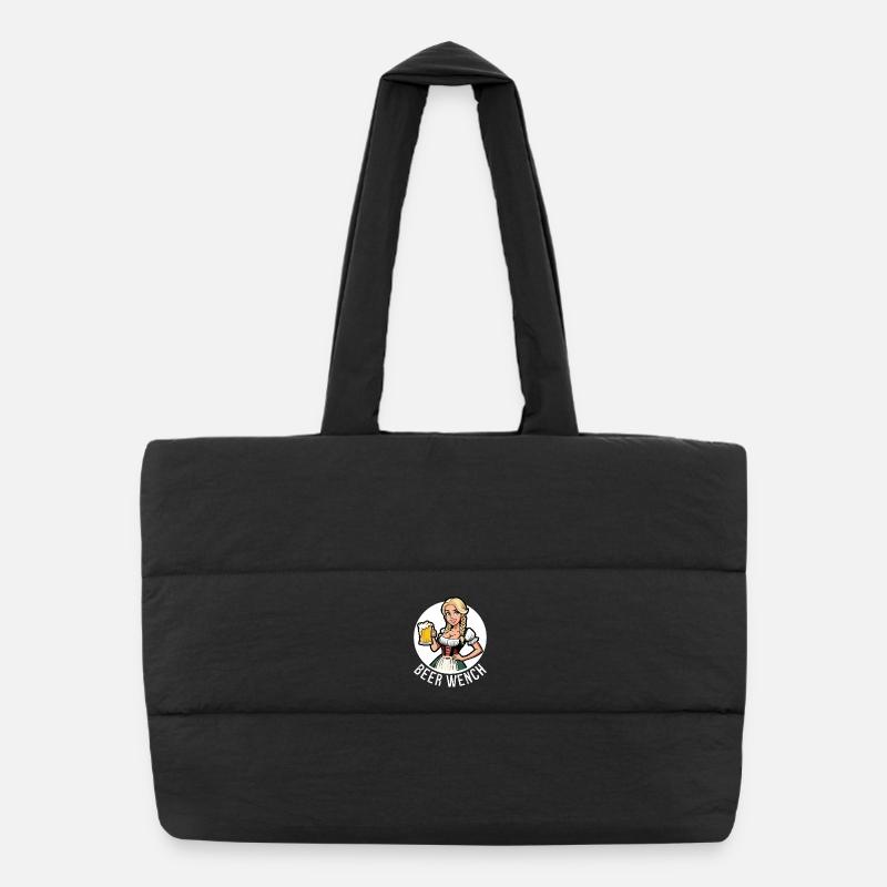 Beer Wench Puffer Shopping Bag