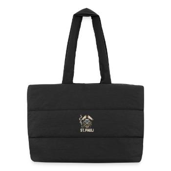 St.Pauli Kiez Hamburg Totenkopf Sankt Pauli - Puffer Shopping Bag - black - Front