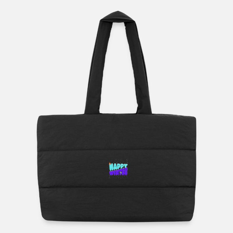 L’hiver dans la neige Sac shopping matelassé