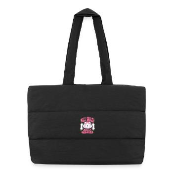 Lactose Intolerant Milk Shakes Belly Quakes - Puffer Shopping Bag - black - Front