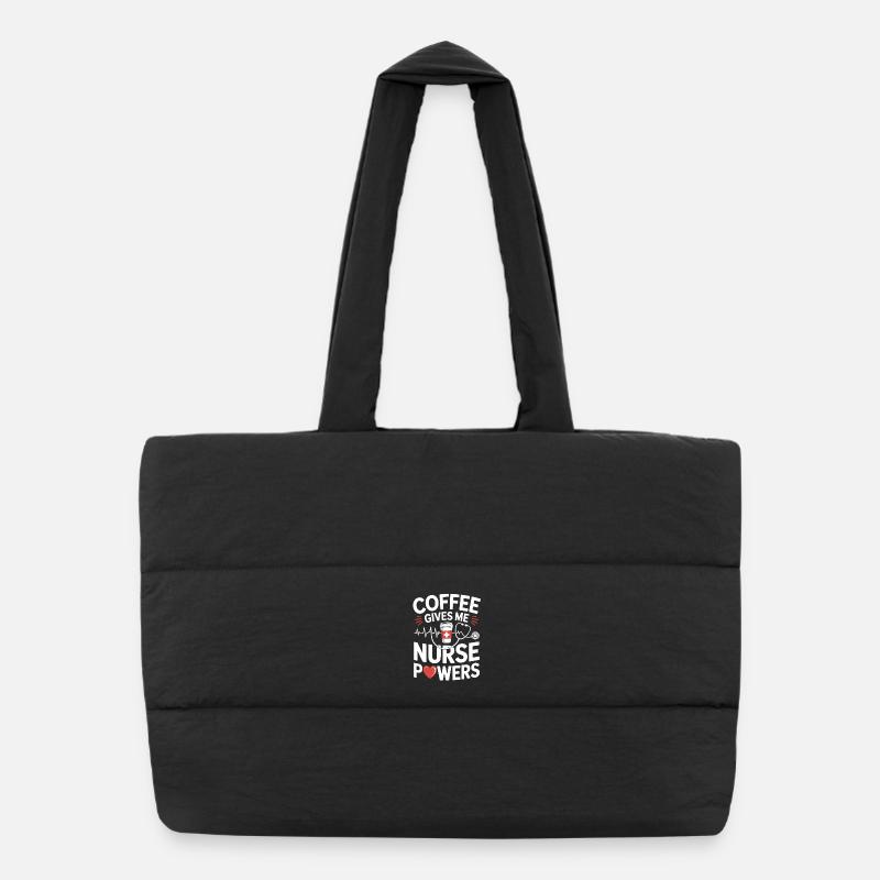 Nurse Coffee Humor Caffeine Puffer-Einkaufstasche