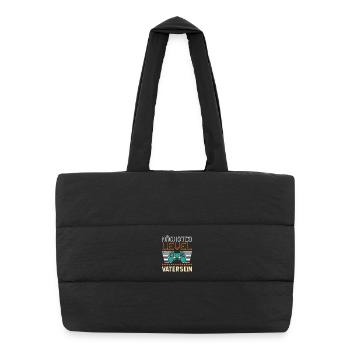 Gamer Dad NEXT LEVEL DAD Fun - Puffer Shopping Bag - black - Front