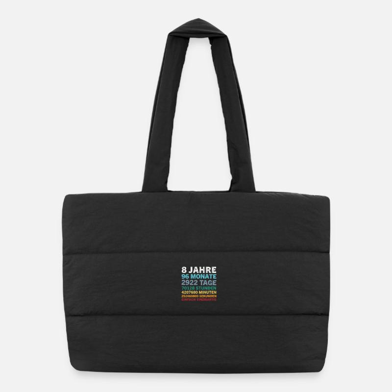 Âge 8 ans 96 mois 8 Anniversaire Enfant Drôle Sac shopping matelassé