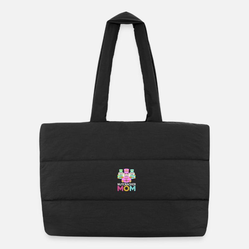 Nutcracker Christmas Mom Mom Puffer Shopping Bag