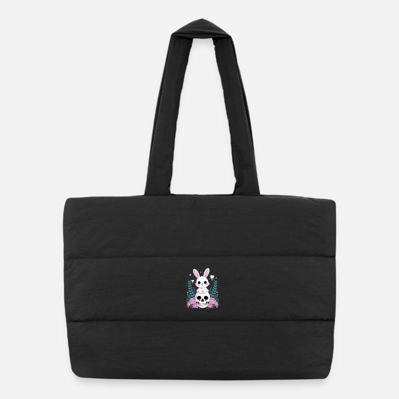Kawaii Pastel Goth Bunny Puffer Shopping Bag