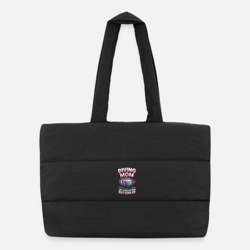 Tauchen Spruch Mama Lustiges Tauchen Geschenk Puffer-Einkaufstasche