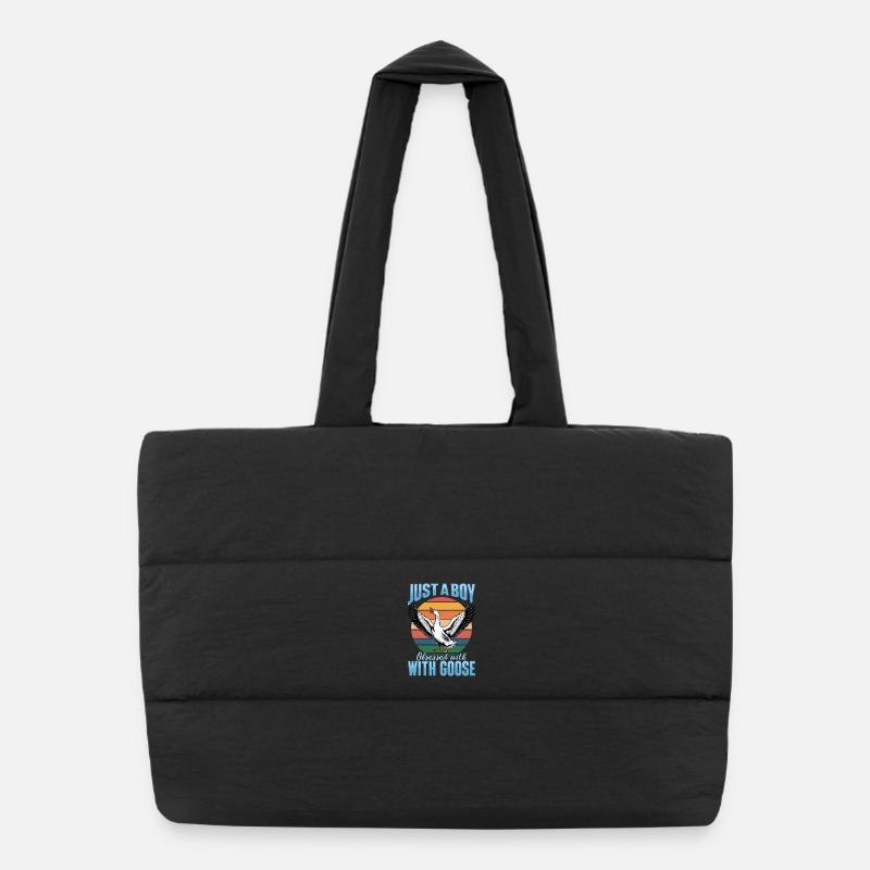 Funny Bird Goose Puffer Shopping Bag