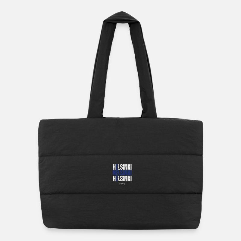 Helsinki Finland, a memory of Helsinki Puffer Shopping Bag