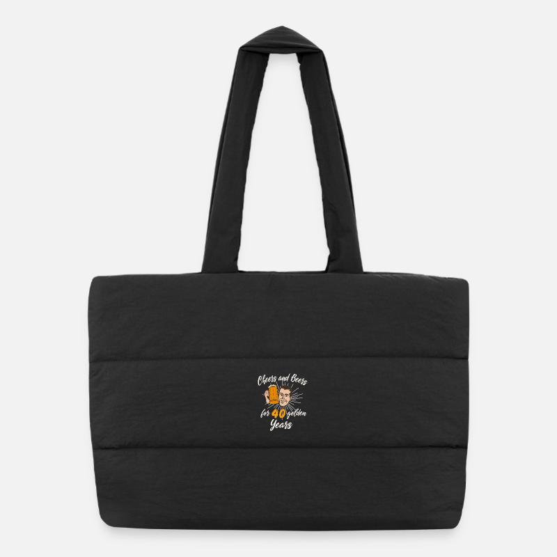 Cheers et bière pour 40 ans d’or Sac shopping matelassé