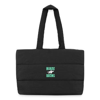 Fanatiques de sports hippiques de vitesse et de passion - Sac shopping matelassé - noir - Devant