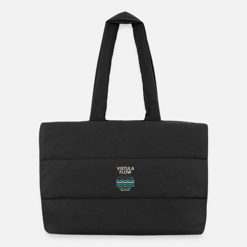 Vistule Flow Warsaw Skyline Design Sac shopping matelassé