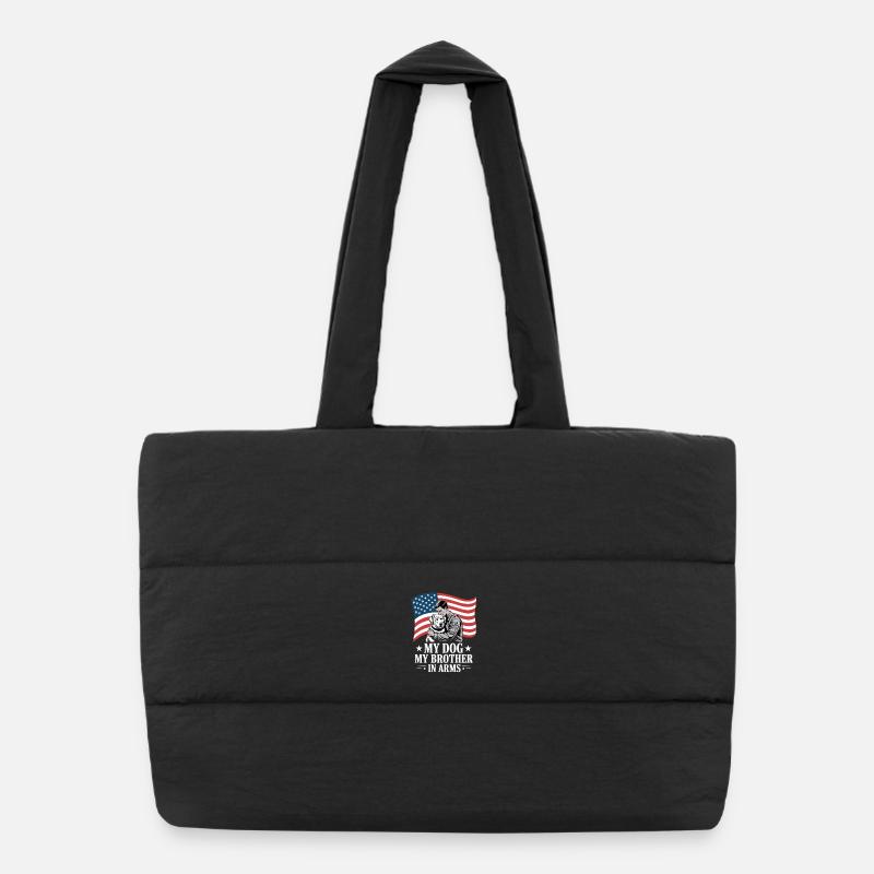 Mon chien Mon frère d’armes Soldat Chien Compagnon Sac shopping matelassé