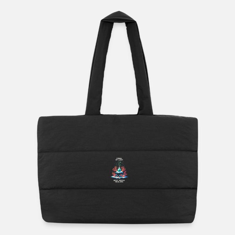 Lost Coral XP | Coral Reef, Marine Conservation Puffer Shopping Bag