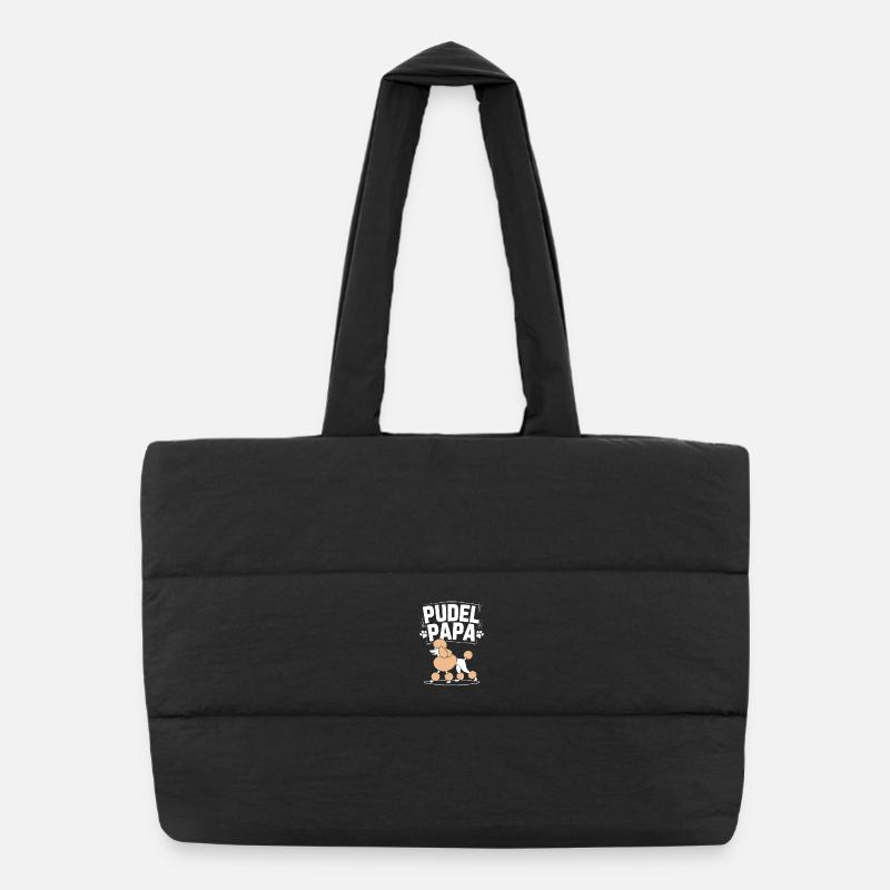 Caniche papa drôle amoureux des chiens Sac shopping matelassé