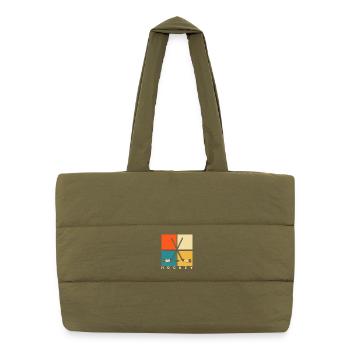 Eishockey Hockey Eishockeyspieler Geschenk  - Puffer Shopping Bag - safari green - Front
