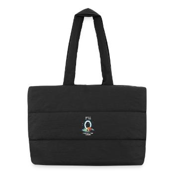 Smile when you've camped the spawn | Pvp - Puffer Shopping Bag - black - Front