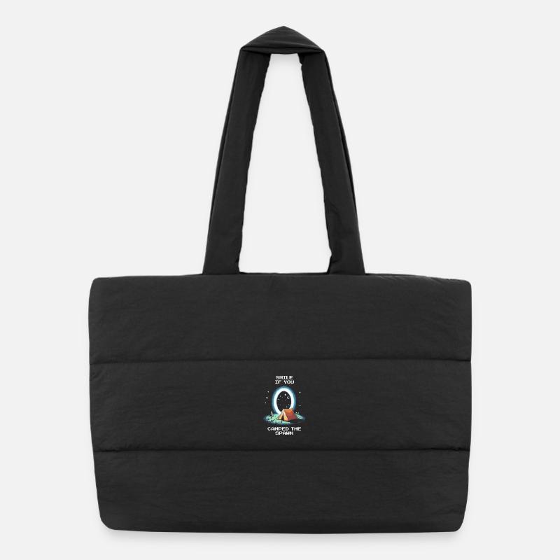 Smile when you've camped the spawn | Pvp Puffer Shopping Bag