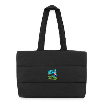 Alpine Dreams | Ski Winter Design - Puffer Shopping Bag - black - Front
