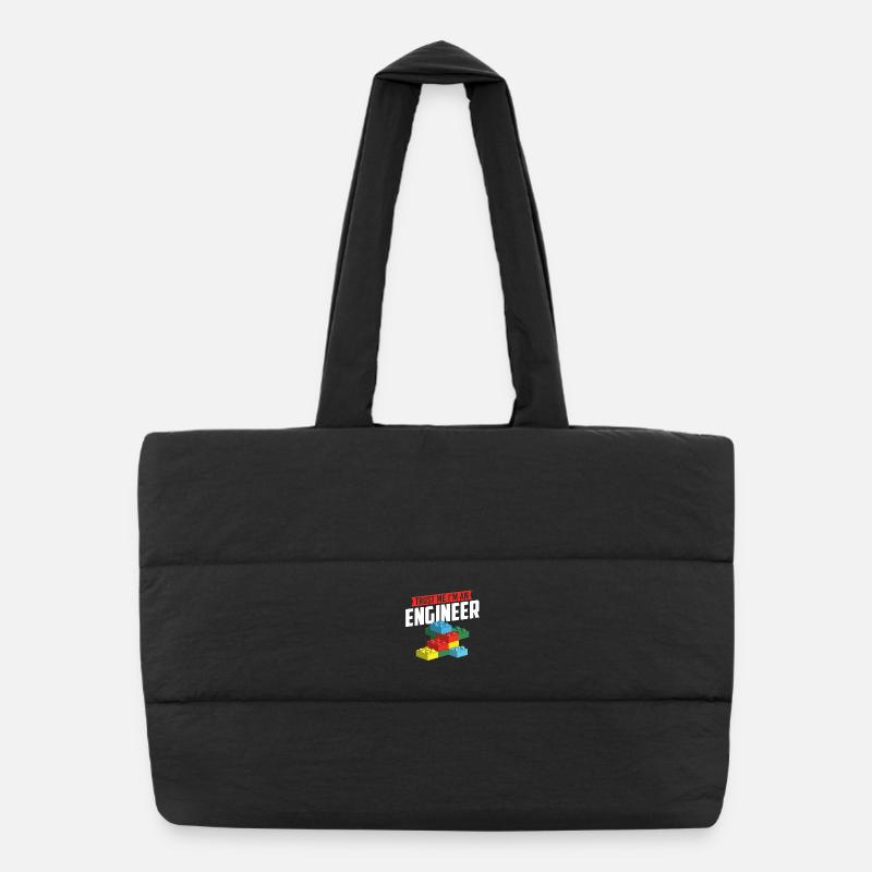 Croyez-moi, je suis un ingénieur Brick Builder Block Build Sac shopping matelassé