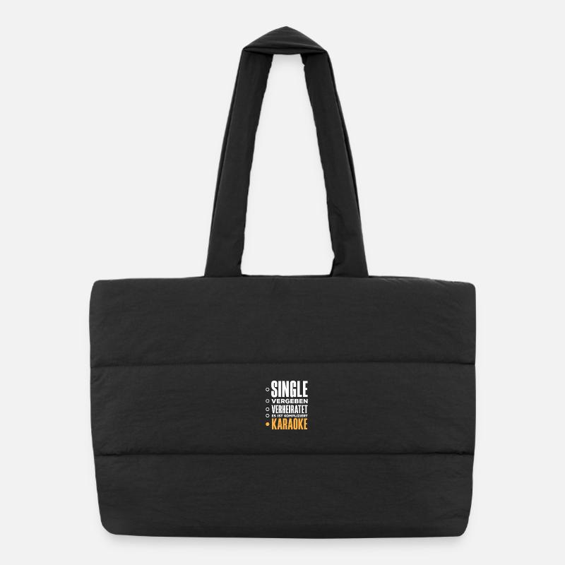 Karaoke Funny Karaoke Singing Puffer Shopping Bag