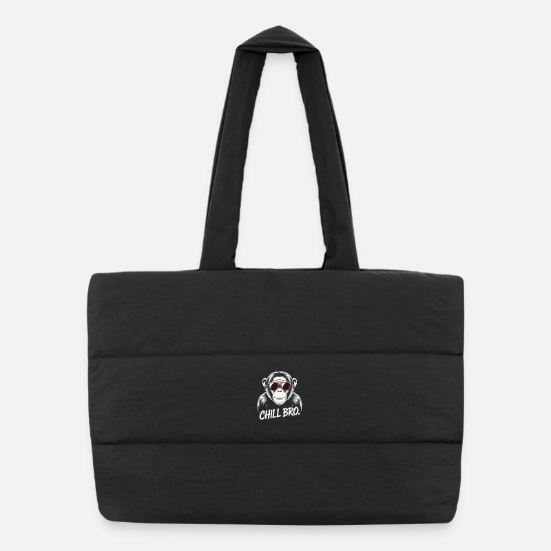 Chill Bro Monkey avec des lunettes de soleil Sac shopping matelassé