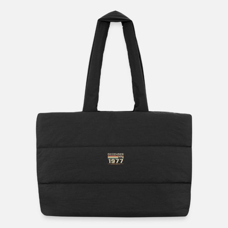 Décembre 1977 anniversaire Décembre 1977 Décembre Sac shopping matelassé