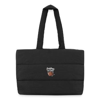 Pudding with fork - Puffer Shopping Bag - black - Front