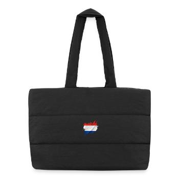 Holland flag, torn style - Puffer Shopping Bag - black - Front