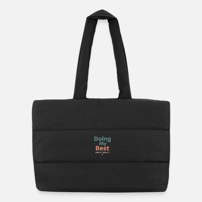 Self Care, Healing In Progress, Rest, Soft Puffer Shopping Bag