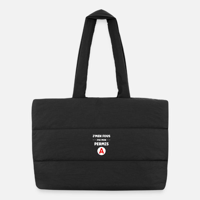 Humour permis de conduire Sac shopping matelassé