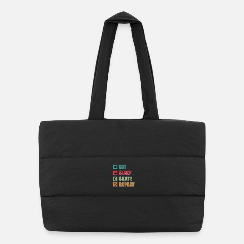 Manger dormir patiner Répéter Sac shopping matelassé