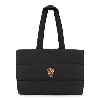 Je vais être une grande sœur 2026 Ours - Sac shopping matelassé - noir - Devant
