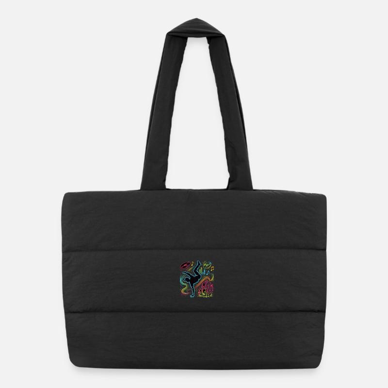 Breakdance Neon Style – Musique & Street Art Sac shopping matelassé