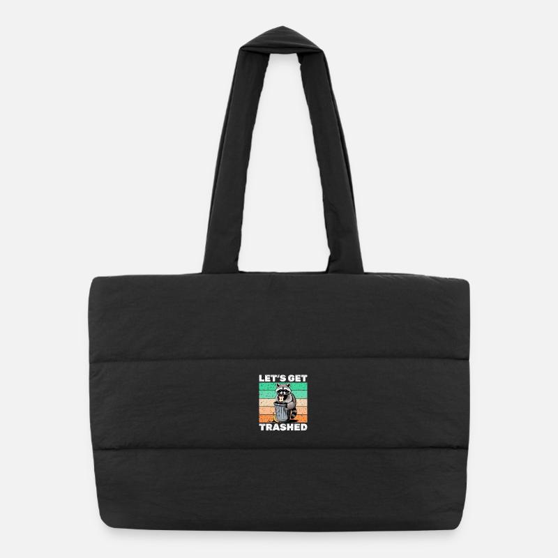 Drôle de raton laveur Sac shopping matelassé
