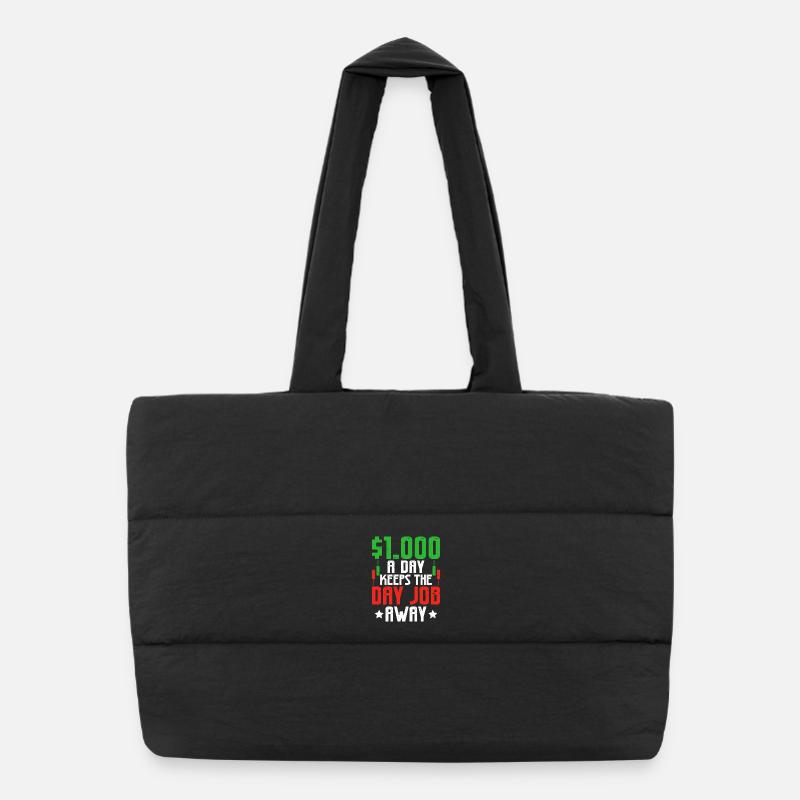 Trading Boursier Crypto Trader Boursier Sac shopping matelassé
