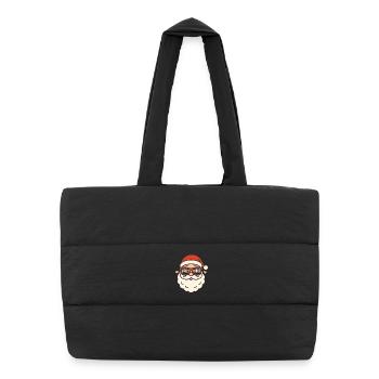 Jolly Vibes Weihnachtsmann Familie Weihnachtsspaß - Puffer-Einkaufstasche - Schwarz - Vorne