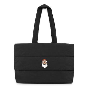 Jolly Vibes Weihnachtsmann Weihnachtsstimmung - Puffer-Einkaufstasche - Schwarz - Vorne