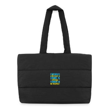 Criminalité majeure en sciences médico-légales est plus drôle - Sac shopping matelassé - noir - Devant