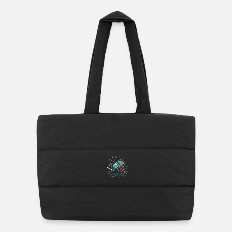 Caméléon sur la branche Sternenwald Sac shopping matelassé