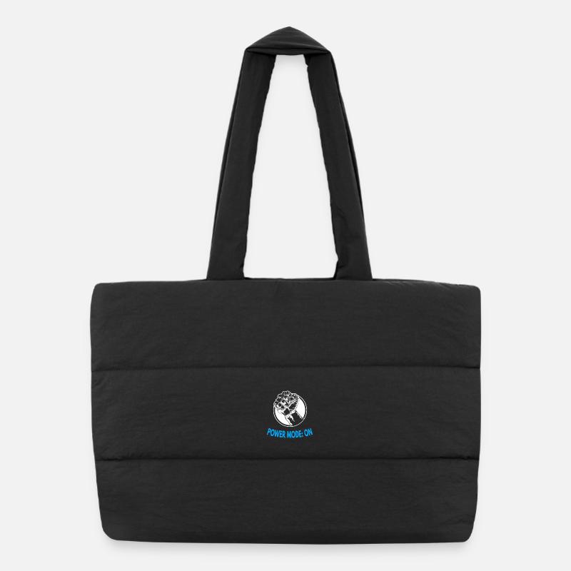 Mode Alimentation : ACTIVÉ – Graphique du Poing Fort Sac shopping matelassé