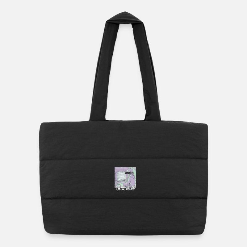 Erreur de système de bug esthétique Anime Girl Vaporwave Sac shopping matelassé