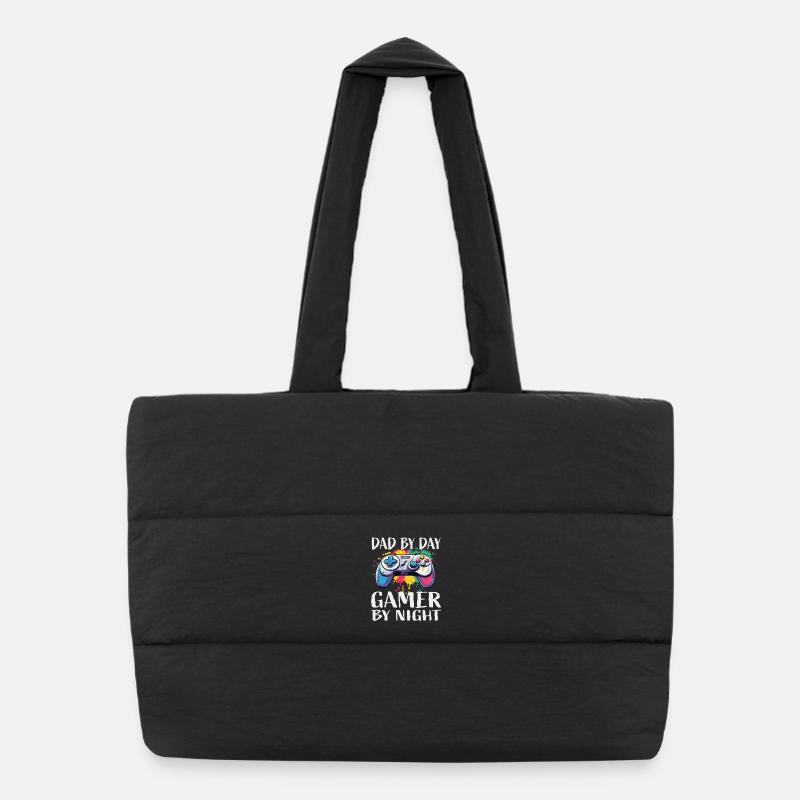 Papa le jour, joueur le soir Sac shopping matelassé
