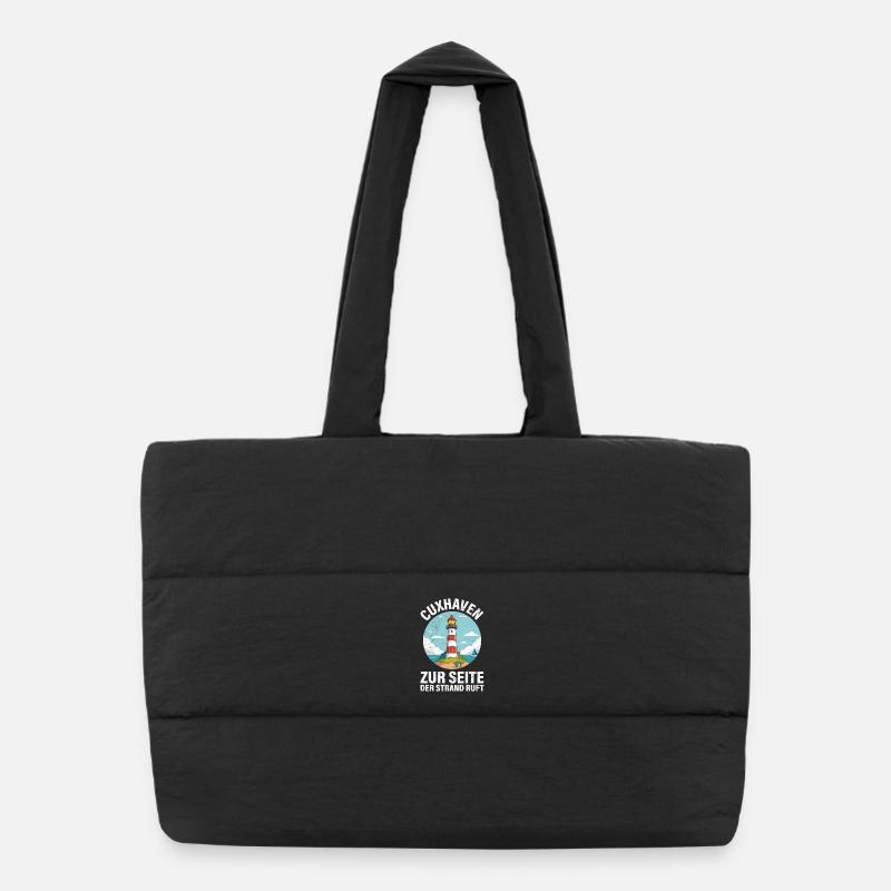 Cuxhavener VERS LA PAGE QUE LA PLAGE APPELLE Drôle Sac shopping matelassé