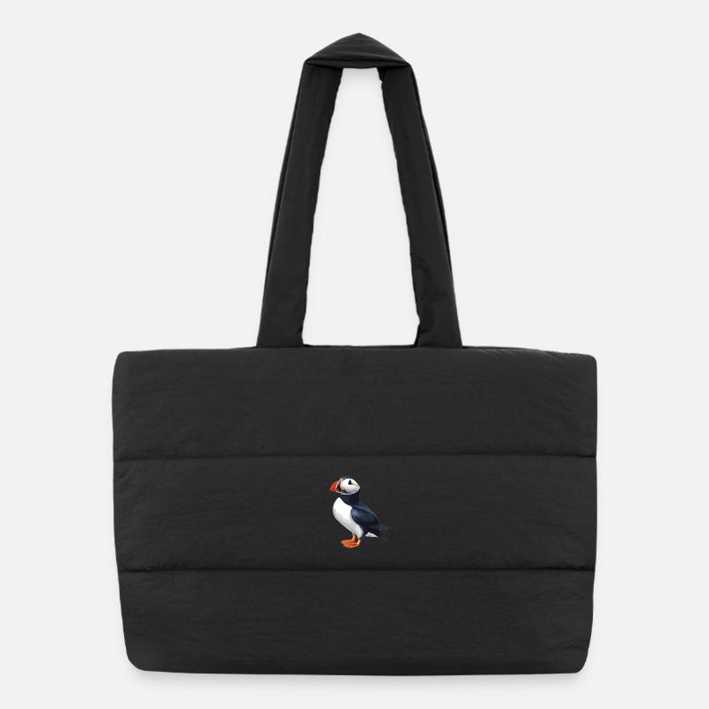Puffin Papageientaucher - Puffer-Einkaufstasche - Schwarz
