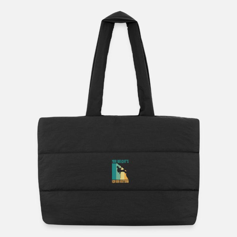 Bouldern Geschenke Klettern Kletterer Boulderer Puffer-Einkaufstasche