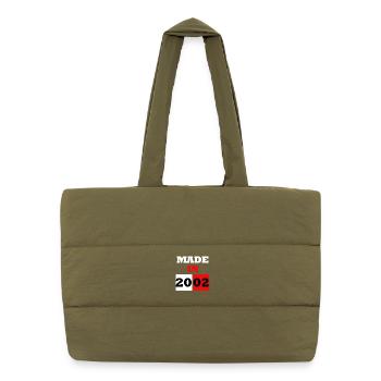 Made in 2002 Anniversaire - Sac shopping matelassé - safari green - Devant