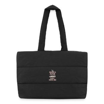 Cadeau du club de pom-pom girls - Sac shopping matelassé - noir - Devant